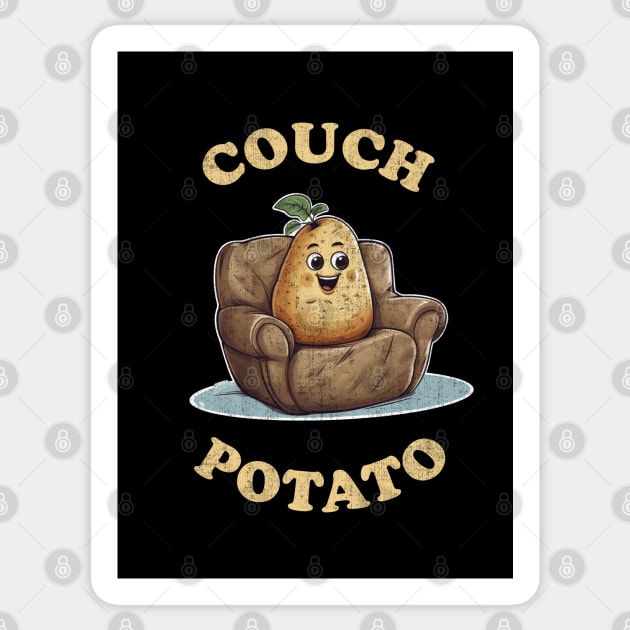 Couch Potato Vintage Sticker by NineBlack